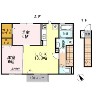ウィット垂水【1階】の間取り