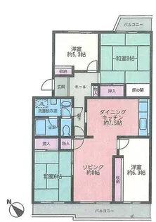 エステート上山 4号棟【2階】の間取り