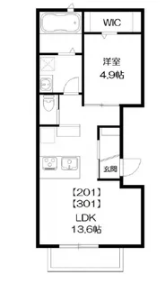 ラシーネ ルイ 北小岩【3階】の間取り