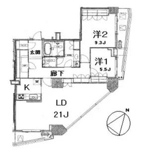 アトラスタワー六本木【11階】の間取り