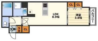 クレストコート堂島【2階】の間取り