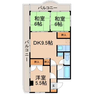 和交マンション【5階】の間取り