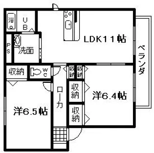 フォンテボヌール2【1階】の間取り