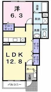 サンク ユキーノ【1階】の間取り