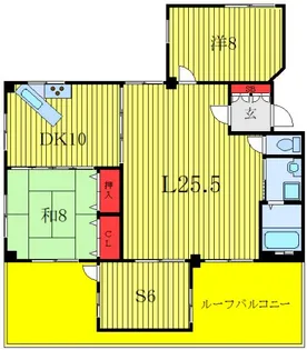 キャッスル小豆沢【2階】の間取り