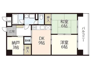 Arista広島平和大通り【9階】の間取り