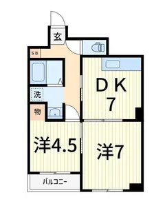ユニレジデンス金町【2階】の間取り
