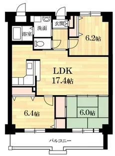 サンパティックぜん【6階】の間取り