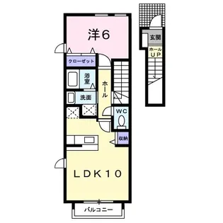 グリーン・コート 幸 A【2階】の間取り