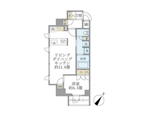 ジオエント駒込【2階】の間取り