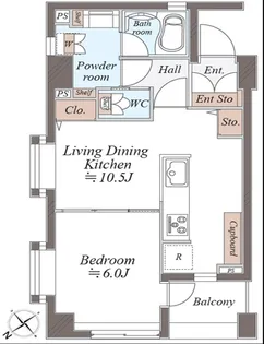 エスポワール銀座東【2階】の間取り