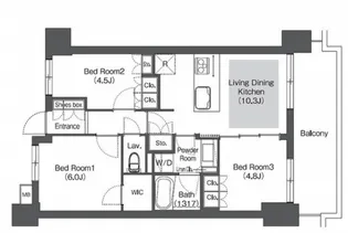 コンフォリア成増グリーンサイド【7階】の間取り