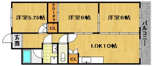 陽光マンション【2階】の間取り