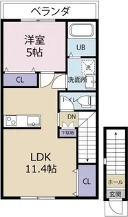 サンキュ八万【2階】の間取り