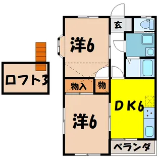 ジュネスI(高崎市井野町)【2階】の間取り