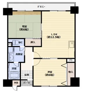 ロイヤルヴィラ東大阪【6階】の間取り