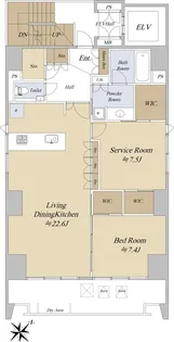 ソラシア八丁堀イースト【7階】の間取り