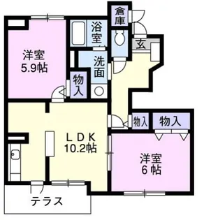 ピープルスカイ A【1階】の間取り