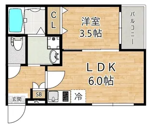 ハーモニーテラス大和田【3階】の間取り