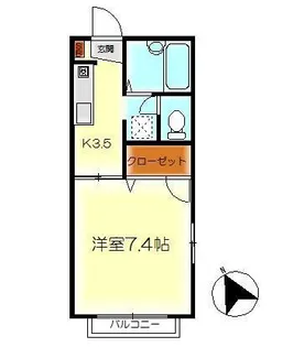 ディアス本町S【2階】の間取り