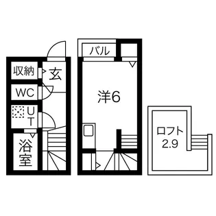 ルークス名古屋【1階】の間取り