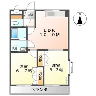 place de vertC【2階】の間取り