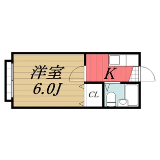 中木戸ハイツ【2階】の間取り