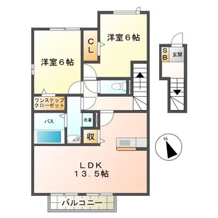 ジャルダン A【2階】の間取り