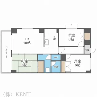 ヴァンヴェール医大前【2階】の間取り