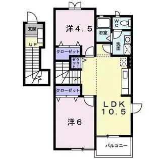 カステリア三隈II【2階】の間取り