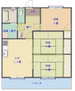 ハイツ南国【4階】の間取り