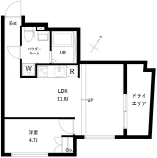 オーキッドレジデンス代々木【1階】の間取り
