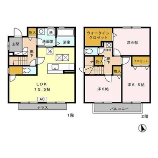 リビングタウン三ッ木 ABの間取り