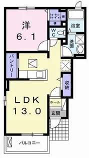 ルミノース・レジューネI【1階】の間取り