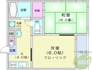 エクセレント南吉成参番館【1階】の間取り