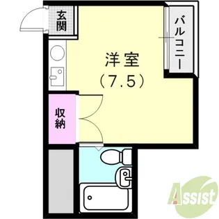 ヒラパレス【3階】の間取り