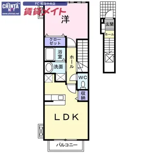 バン・ド・ソレイユ【2階】の間取り