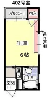 メゾンヤマト長堂【4階】の間取り