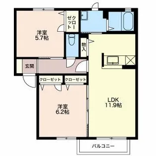 アピタシオン【1階】の間取り