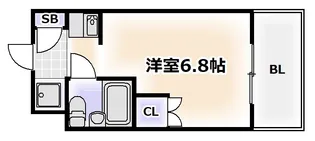 デ・リード田辺駅前【8階】の間取り