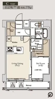 アーバンコア月島【12階】の間取り