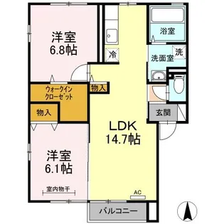 ジュエル エメラルド【2階】の間取り