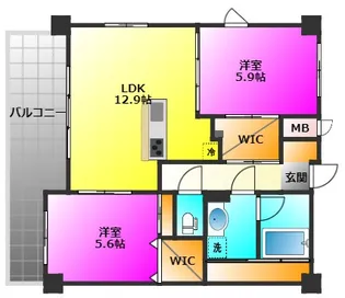 サムティレジデンス高宮東【7階】の間取り