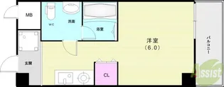 パラディッソコート【7階】の間取り
