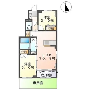 アザレア【1階】の間取り