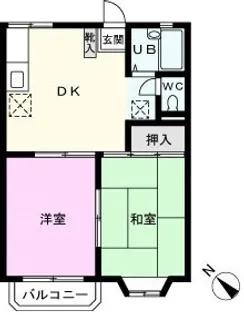 ゴールデンハイツ【2階】の間取り