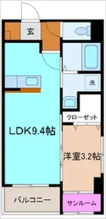 クレセール若松【2階】の間取り