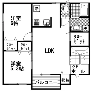 Belle Lead 光【2階】の間取り