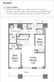 勝どきザ・タワー【47階】の間取り