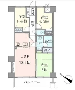 サンリヴァ隅田【10階】の間取り